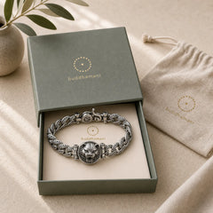 Tiger Tang Dynasty Flower Design Engraved Luck Energy Bracelet featuring Tang Dynasty Flower Design, Lotus, Copper