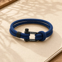 Titanium Steel Shackle Rope Strengthen Bracelet featuring Titanium Steel, Horse, Red String
