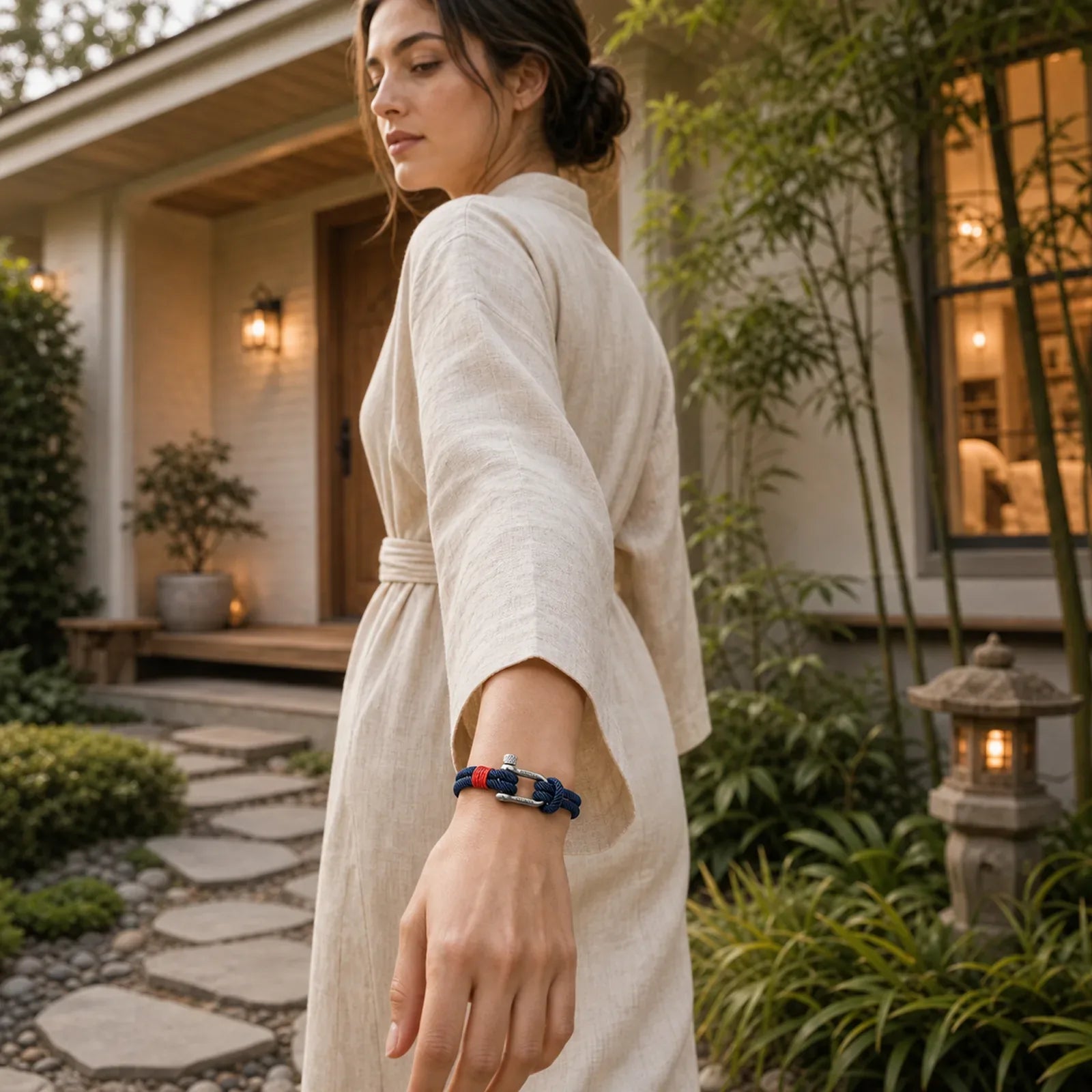 Titanium Steel Shackle Stimulation Bracelet featuring Titanium Steel, Horse
