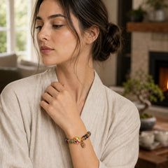 Tourmaline Jade Safe And Well Love Bracelet featuring Tourmaline, Jade