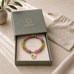Tourmaline Wisdom Flower Bracelet featuring Tourmaline