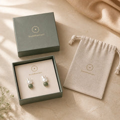 Tridacna Stone Cute Rabbit Hetian Jade Luck Earrings featuring Tridacna Stone, Jade, Copper