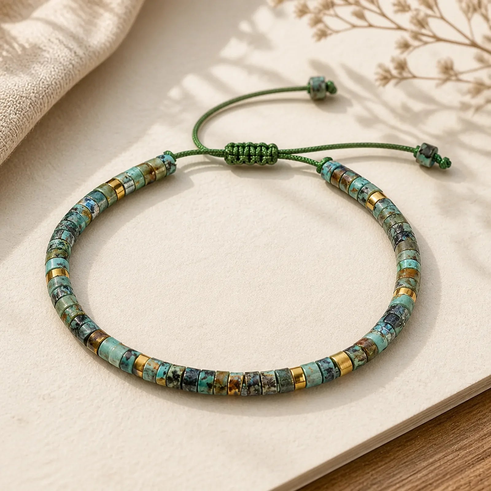 Turquoise Purification Spacer Bead Bracelet featuring Turquoise