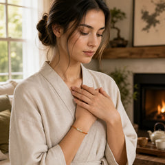 Ultra-fine Olive Pit Peace Bracelet featuring Olive Pit, Lotus, Shoushan Stone