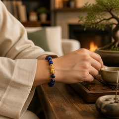 Various Color Tiger Eye Beads Spacer Beads Pixiu Wealth Courage Bracelet featuring Tiger Eye, Pixiu, Green Tiger Eye