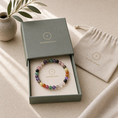 Various Crystal Stone Amethyst Green Aventurine Rose Quartz Healing Bracelet featuring Amethyst, Green Aventurine, Rose Quartz