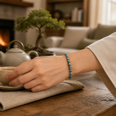 Various Stones Hematite Turquoise Emperor Stone Powerful Support Bracelet featuring Hematite, Turquoise, Emperor Stone