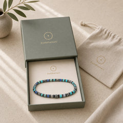 Various Stones Hematite Turquoise Emperor Stone Powerful Support Bracelet featuring Hematite, Turquoise, Emperor Stone