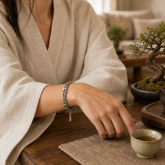 Viking Style Twisted Braided Pattern Copper Balance Bracelet Bangle featuring Copper