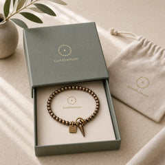 Vintage Copper Brass Beads Fortune Balance Bracelet featuring Copper