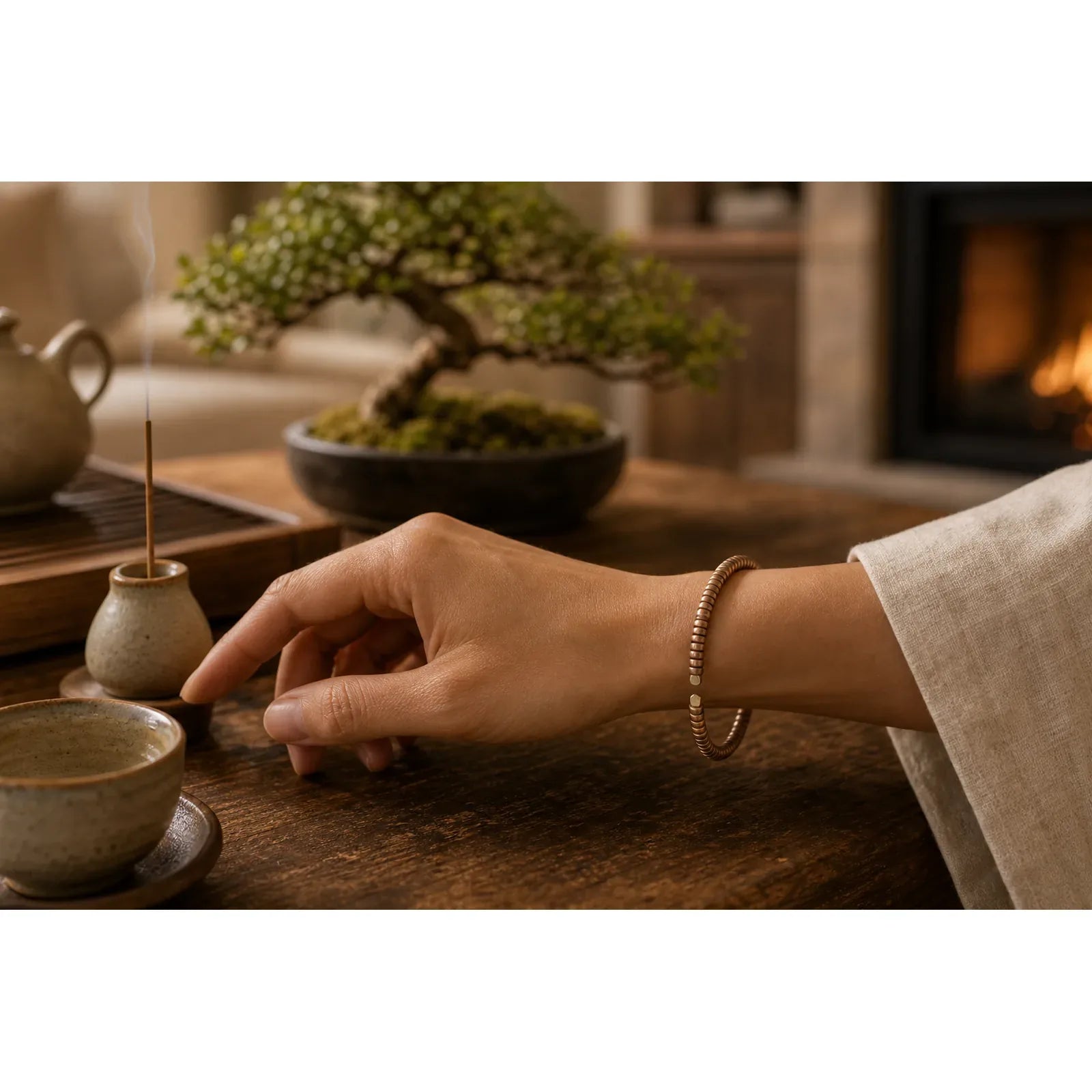 Vintage Design Copper Balance Adjustable Cuff Bracelet featuring Copper
