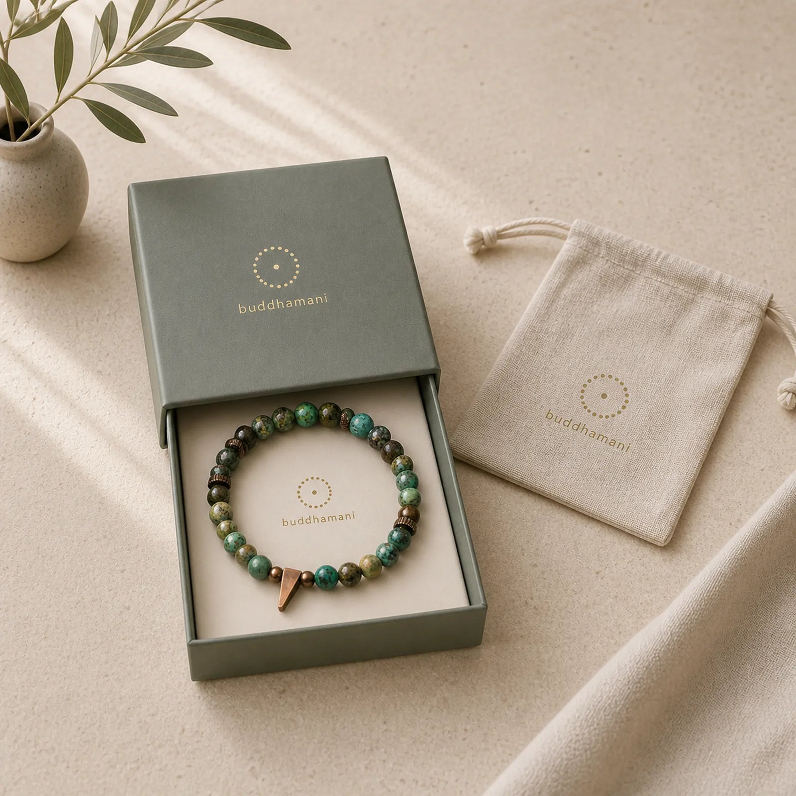Vintage Distressed Design Turquoise Copper Balance Bracelet featuring Turquoise, Copper
