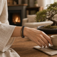 Vintage Lava Rock Copper Support Bracelet featuring Lava Rock, Copper