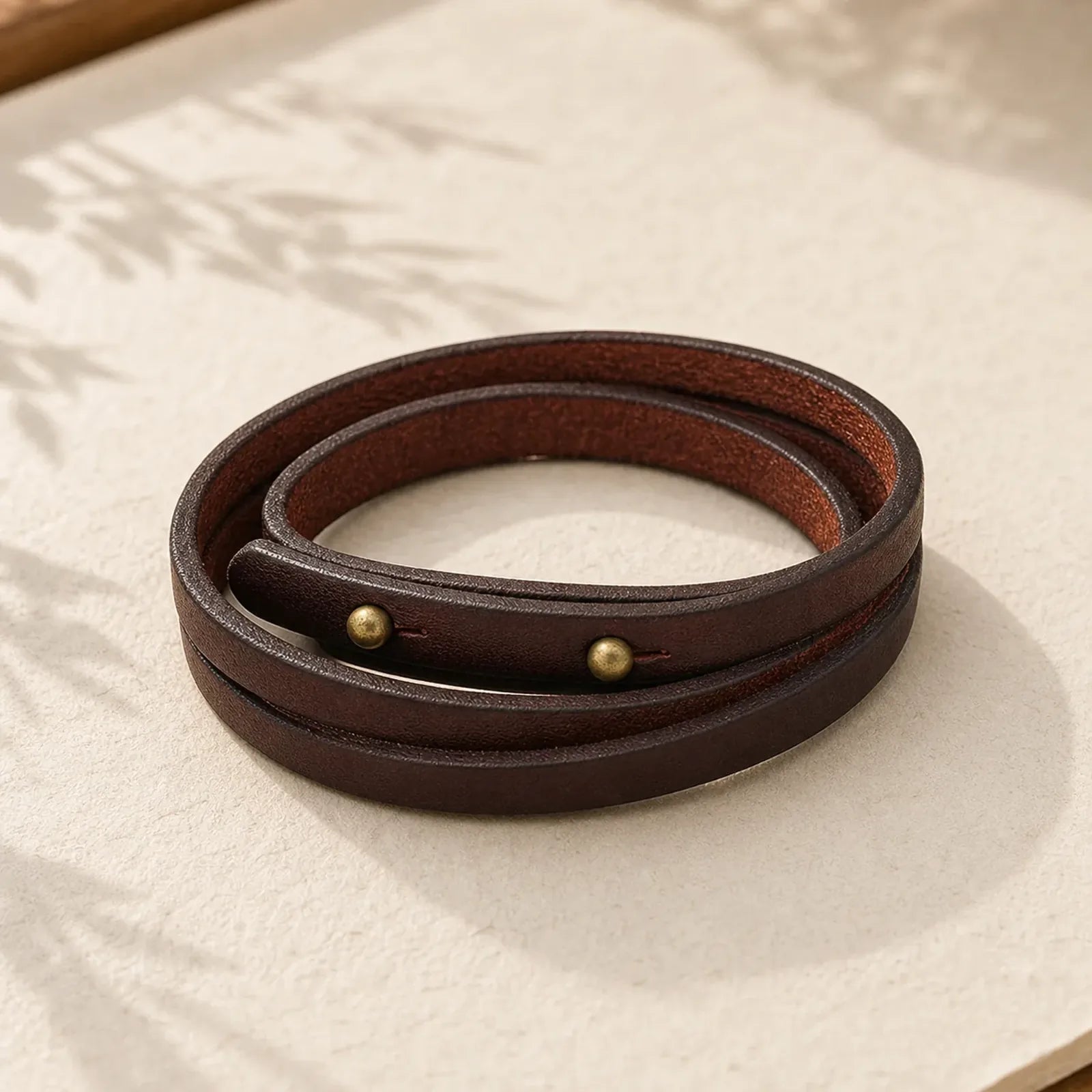 Vintage Multi-layer Leather Strength Buckle Bracelet featuring