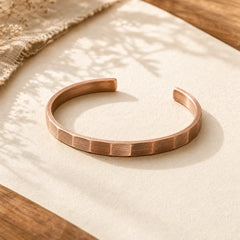 Vintage Rustic Design Copper Wealth Adjustable Cuff Bracelet featuring Copper
