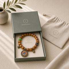 Vintage Tibetan Bone Beads Braided Rope Positive Balance Bracelet featuring Lapis Lazuli (Lazurite), Copper