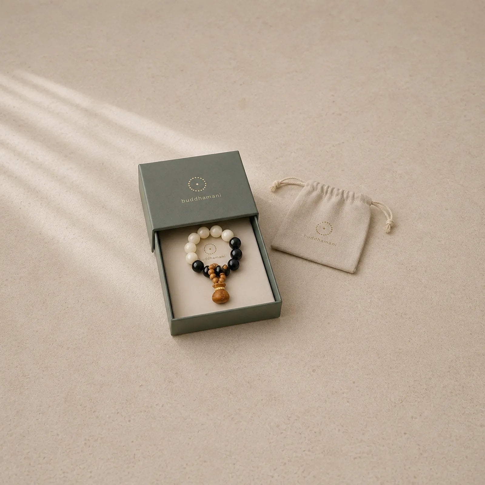 White Bodhi Seed Money Bag Pendant Wealth Tactile Meditation Beads Decorations featuring Bodhi Seed, Zen, Peach Wood