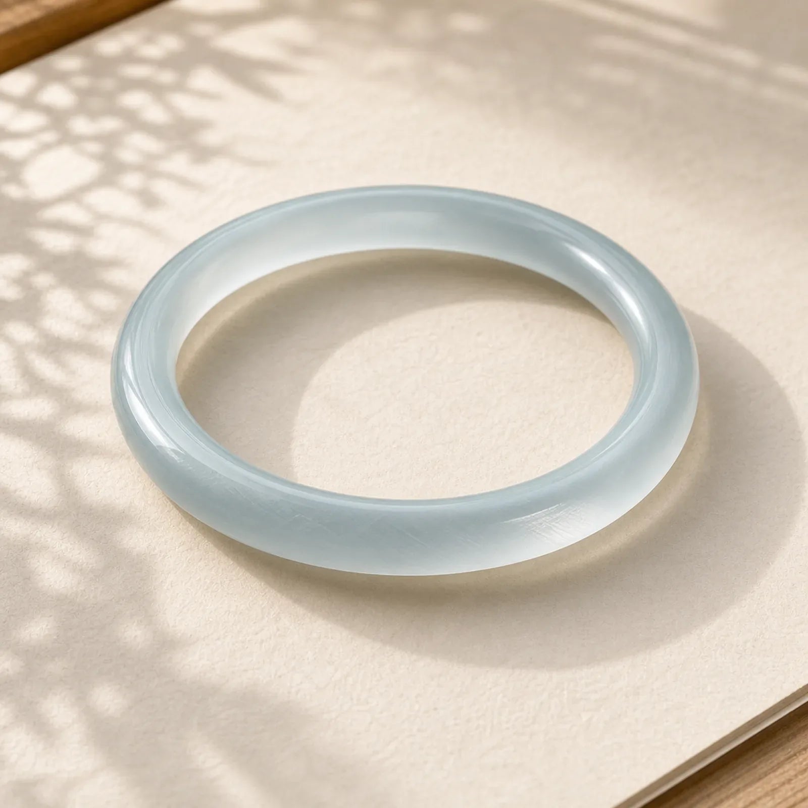 White Cat's Eye Abundance Spiritual Cuff Bangle Bracelet featuring White Cat's Eye, Cat's Eye / Chrysoberyl