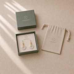 White Jade Double Happiness Fortune Earrings featuring White Jade, Jade, Double Happiness