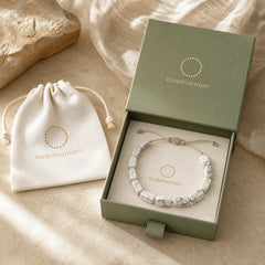 White Turquoise Irregular Blocks Courage Bracelet featuring White Turquoise, Turquoise
