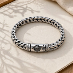 Wide Chain Copper Braided Luck Cuban Bracelet featuring Copper