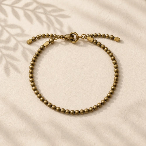 "Wishing You Balance and Strength" Brass Bracelet Includes Gift Message Card featuring Copper