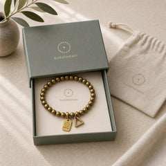 "Wishing You Good Luck Always" Pure Copper Brass Bracelet Includes Gift Message Card featuring Copper