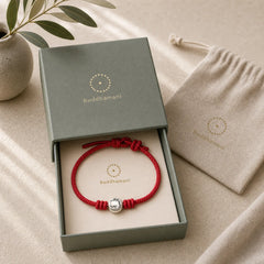 "Wishing You Joy and Prosperity" Year of the Horse Bracelet Includes Gift Message Card featuring Horse, Silver, Red String