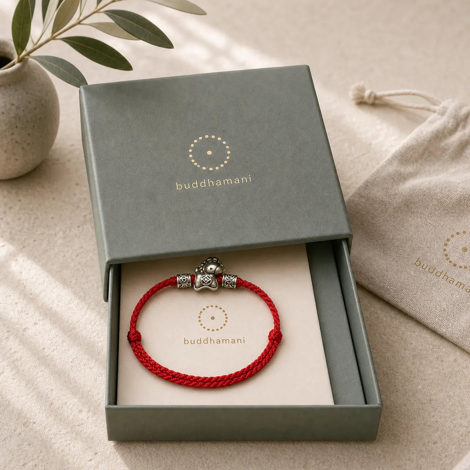 "Wishing You Wealth and Protection" Year of the Horse String Includes Gift Message Card featuring Horse, Silver, Dragon