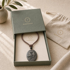 Wolf Head Natural Black Obsidian Strength Necklace Pendant featuring Black Obsidian