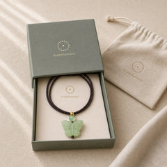 Xiuyan Jade Butterfly Transformation Hand Carved Pendant Necklace featuring Jade, Butterfly, Feng Shui Butterfly
