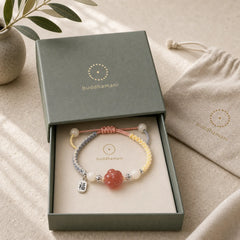 Yanyuan Agate Cat Claw Paw White Bodhi Seed Fu Character Positive Braided Rope Bracelet featuring Yanyuan Agate, Bodhi Seed, Fu Character