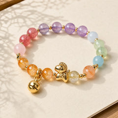 Year Of The Horse Citrine Amethyst Various Crystals Protection Bracelet featuring Horse, Citrine, Amethyst