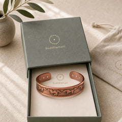 Year Of The Horse Copper Open Self Care Cuff Bracelet Bangle featuring Horse, Copper