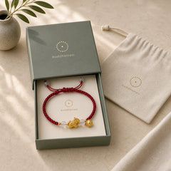Year Of The Horse Red String White Agate Connection Braided Bracelet featuring Horse, Red String, White Agate