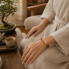 Year Of The Horse Simple Horse Circle Charm Rope Faith Bracelet featuring Horse, Red String