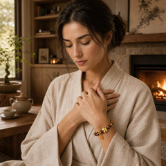 Year Of The Horse Tiger Eye Courage Bracelet featuring Horse, Tiger Eye