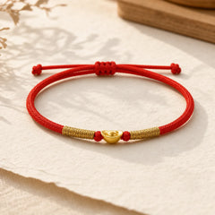 Yuanbao Red String Braided Luck Bracelet featuring Red String