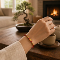 Yuanbao Red String Braided Luck Bracelet featuring Red String