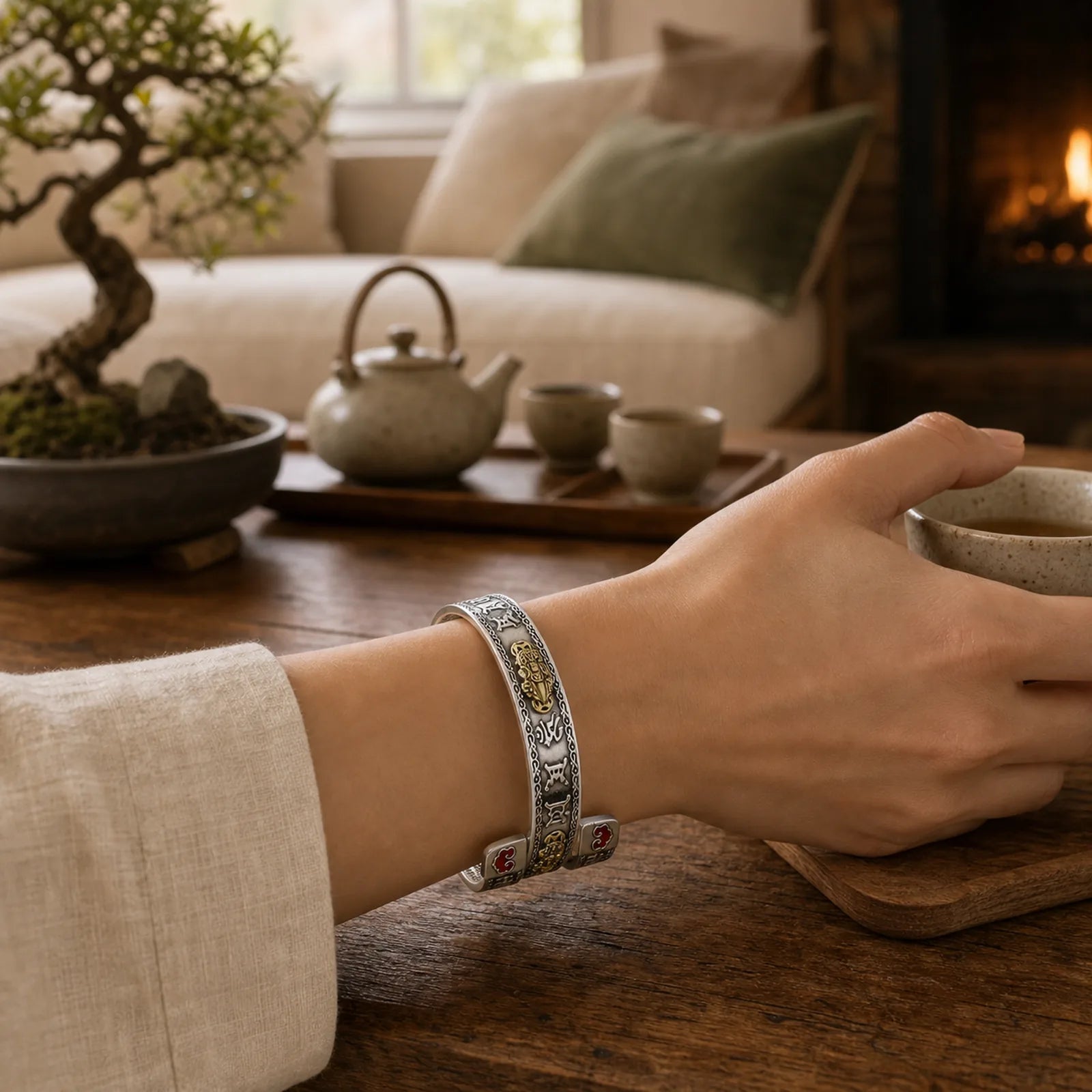 Chinese Zodiac Natal Buddha Protection Bracelet (Extra 30% Off | USE CODE: FS30) featuring Silver, Copper