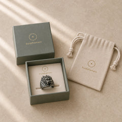 Dragon Balance Titanium Steel Ring featuring Dragon, Titanium Steel