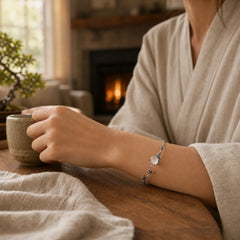 FREE Today: Absorb Negative Energy Plum Blossom Chalcedony Positive Bracelet featuring Chalcedony