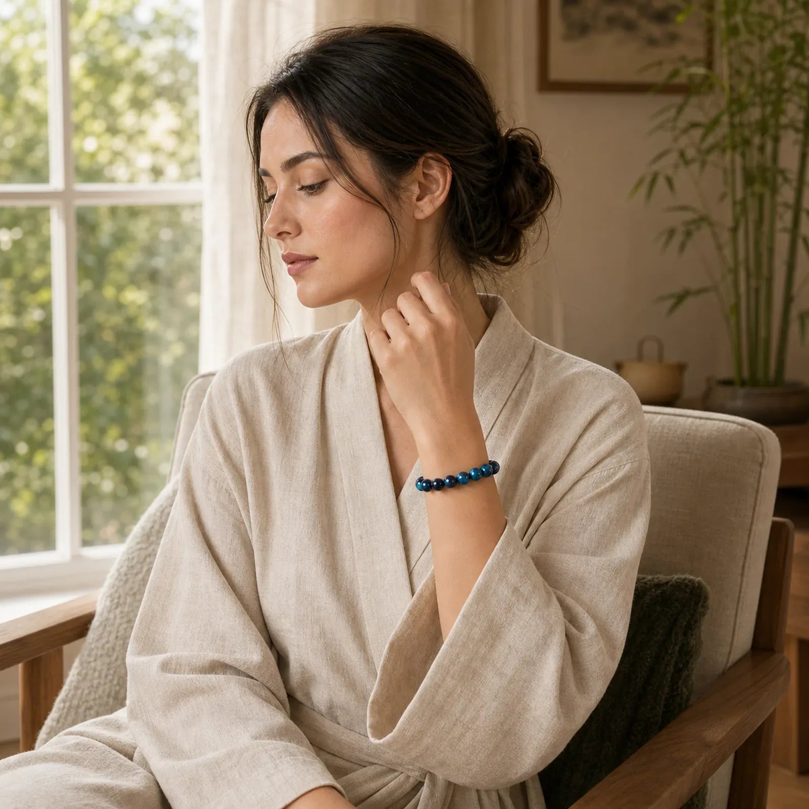 FREE Today: Against Negative Energy Tiger Eye Bracelet featuring Tiger Eye