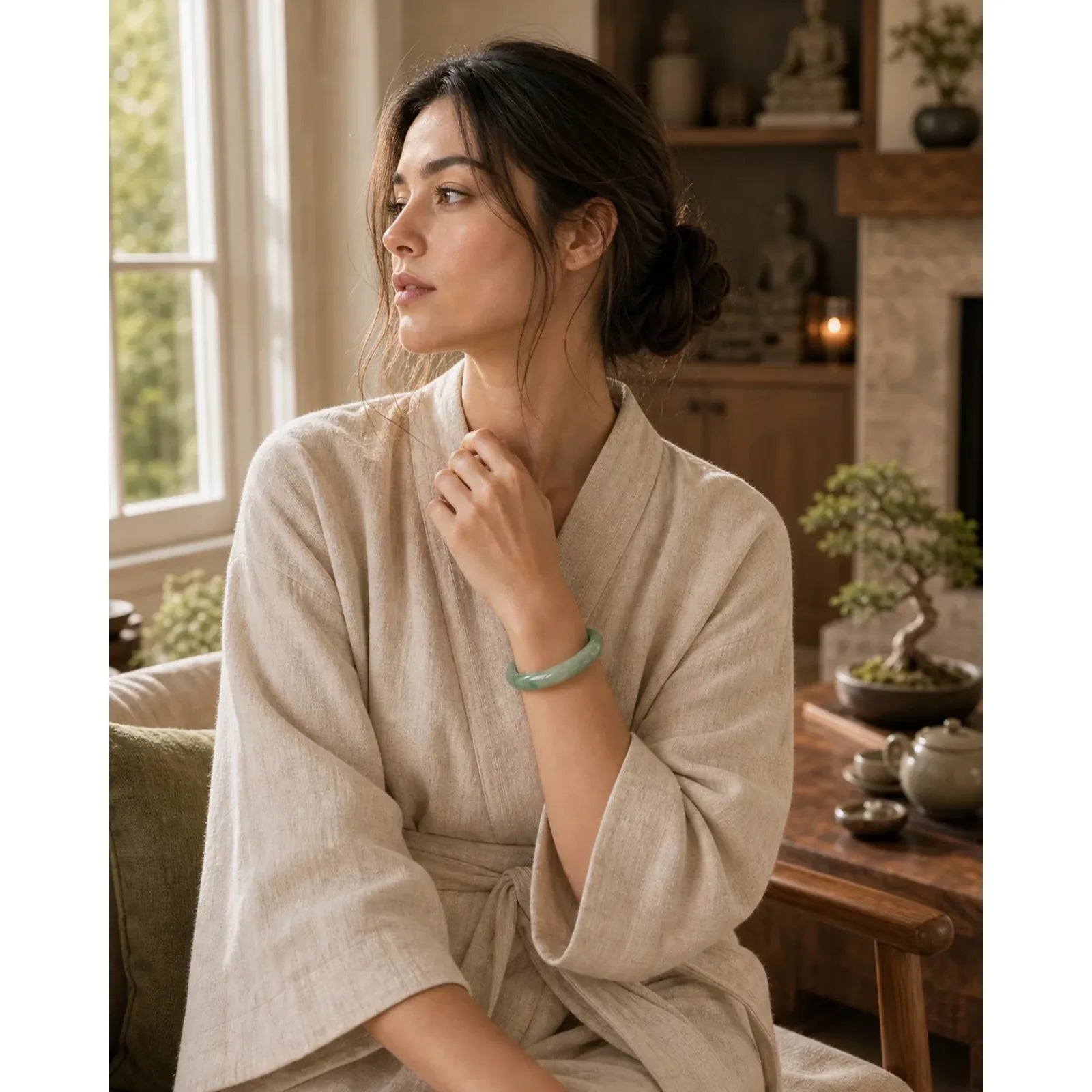 FREE Today: Attract Wealth Protection Jade Bangle featuring Jade