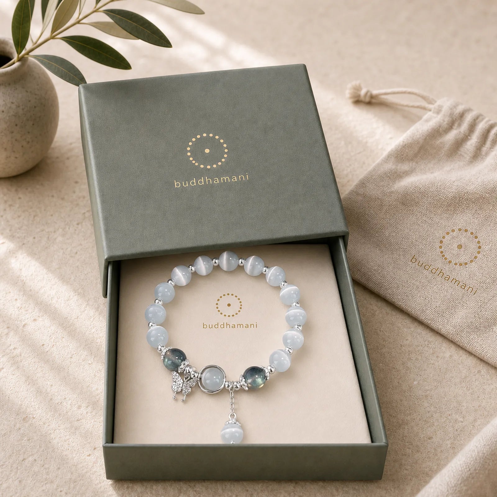 FREE Today: Bring Positive Energy Butterfly Cat's Eye Chrysoberyl Bracelet featuring Butterfly, Cat's Eye / Chrysoberyl