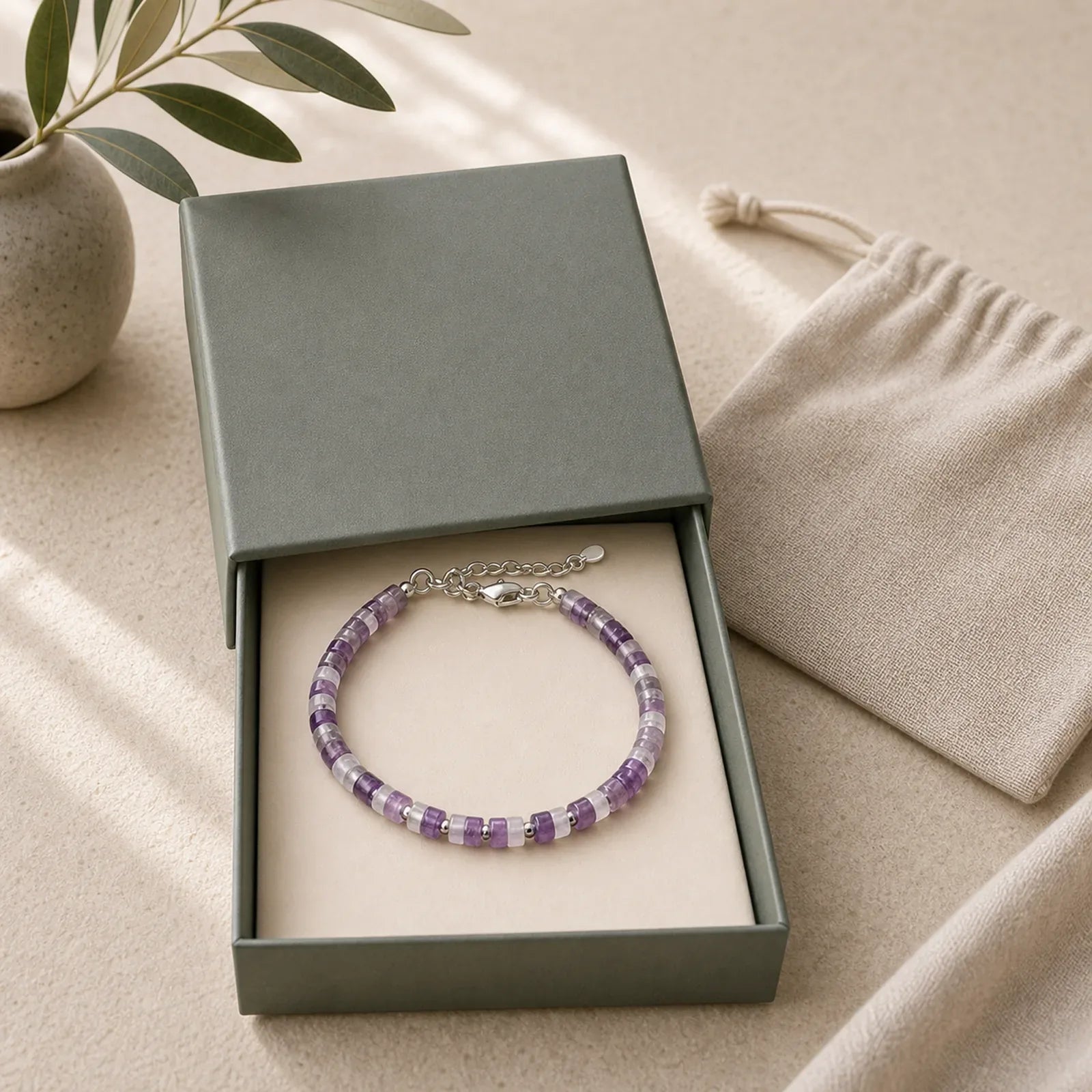 FREE Today: Calm and Spiritual Awareness Amethyst Tiger's Eye Rose Quartz Blue Spot Jasper Black Obsidian Flat Bead Bracelet featuring Amethyst, Tiger Eye, Rose Quartz