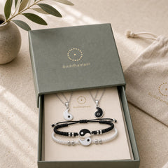 FREE Today: Everlasting Friendship Love Couple Yin Yang Necklace Bracelets Set featuring