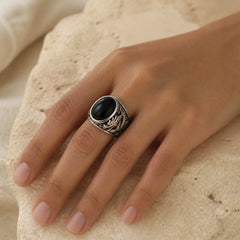 FREE Today: Fortune and Protection Copper Black Onyx Adjustable Ring featuring Copper, Black Onyx