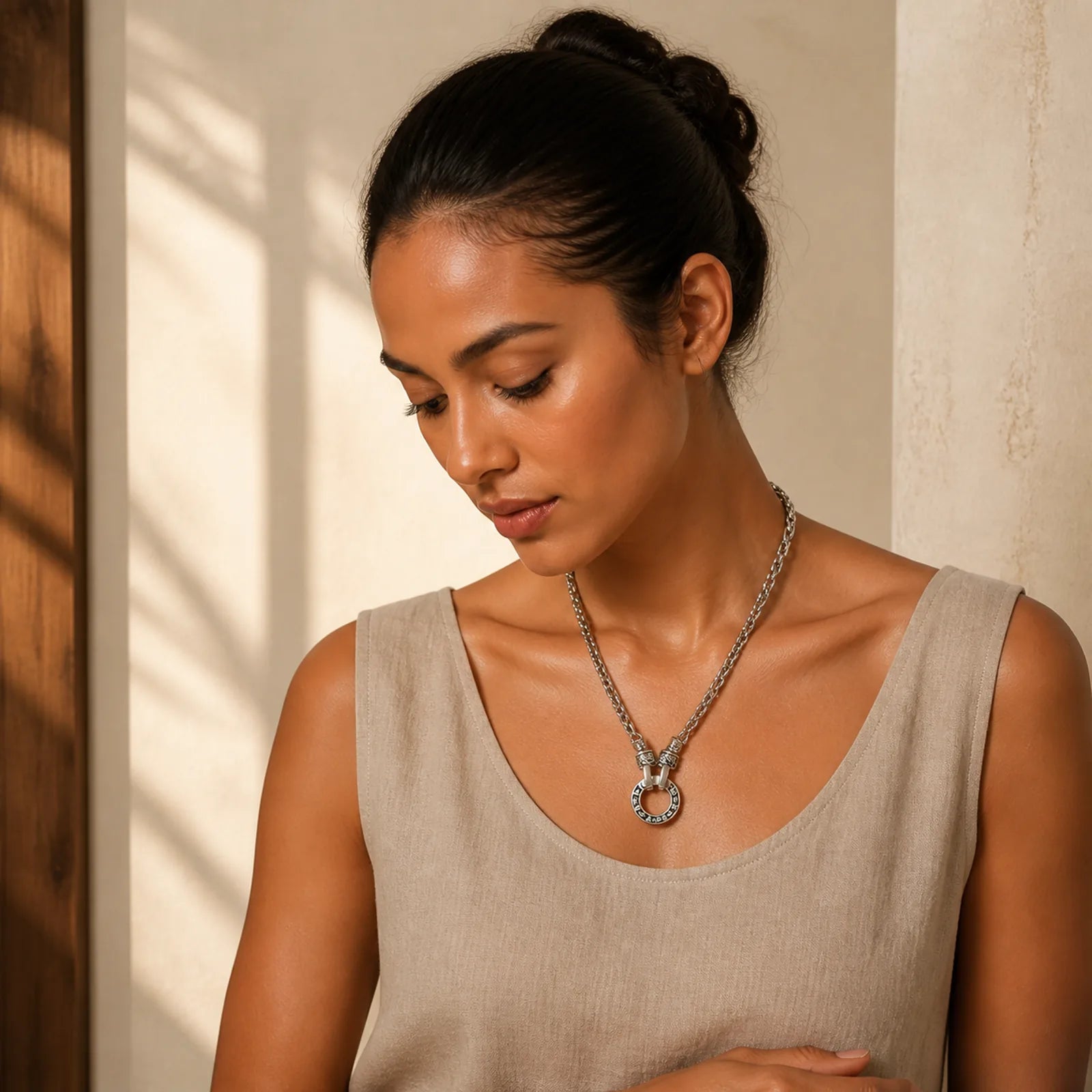 FREE Today: Grounding and Purity Copper Om Mani Padme Hum Chain Necklace featuring Copper, Om Mani Padme Hum, Om