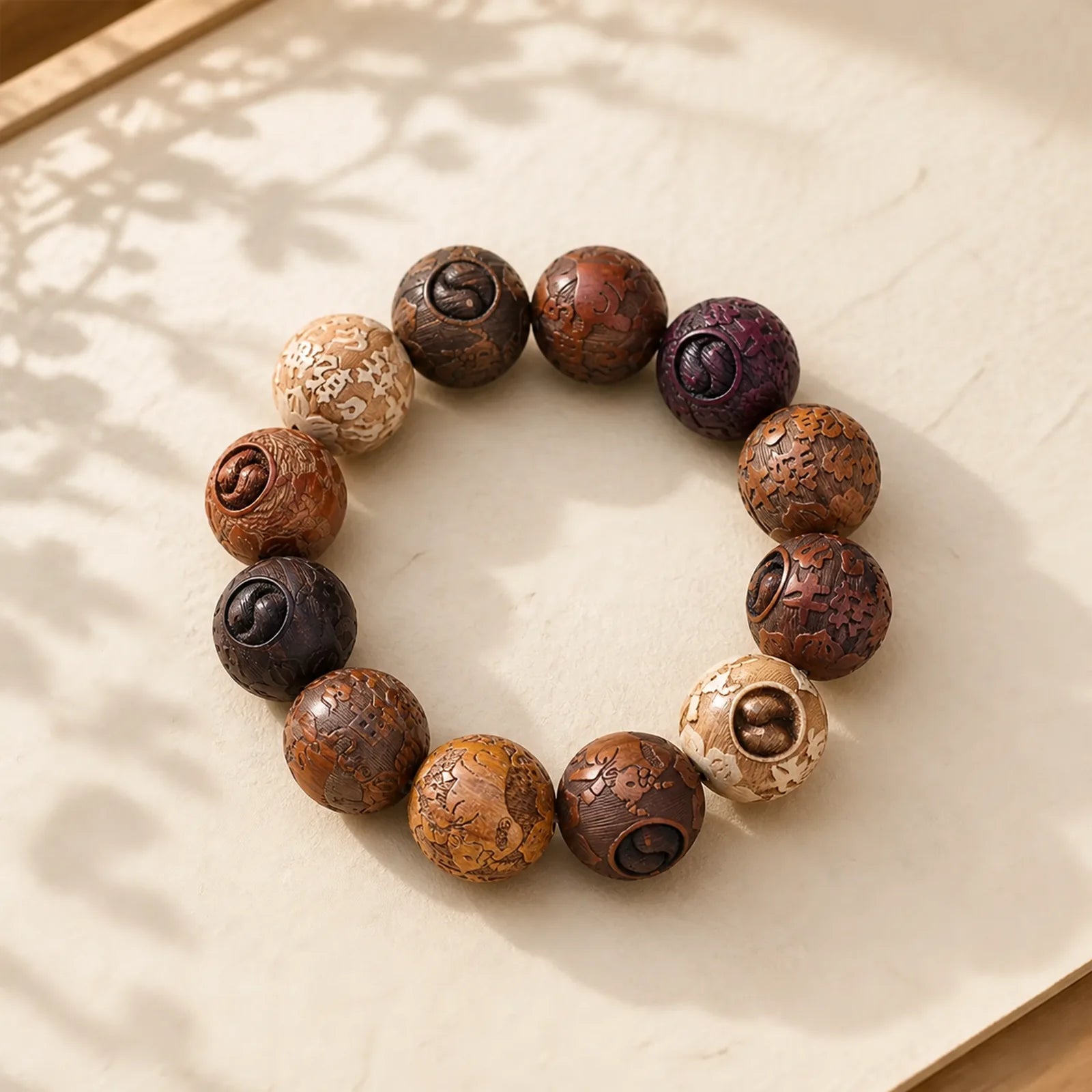 FREE Today: Healing Protection Sandalwood Chinese Zodiac Dragon Phoenix Fu Character Bracelet featuring Sandalwood, Dragon, Phoenix